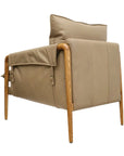 Beige Leather Armchair Hawthorne Group