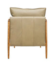 Beige Leather Armchair Hawthorne Group