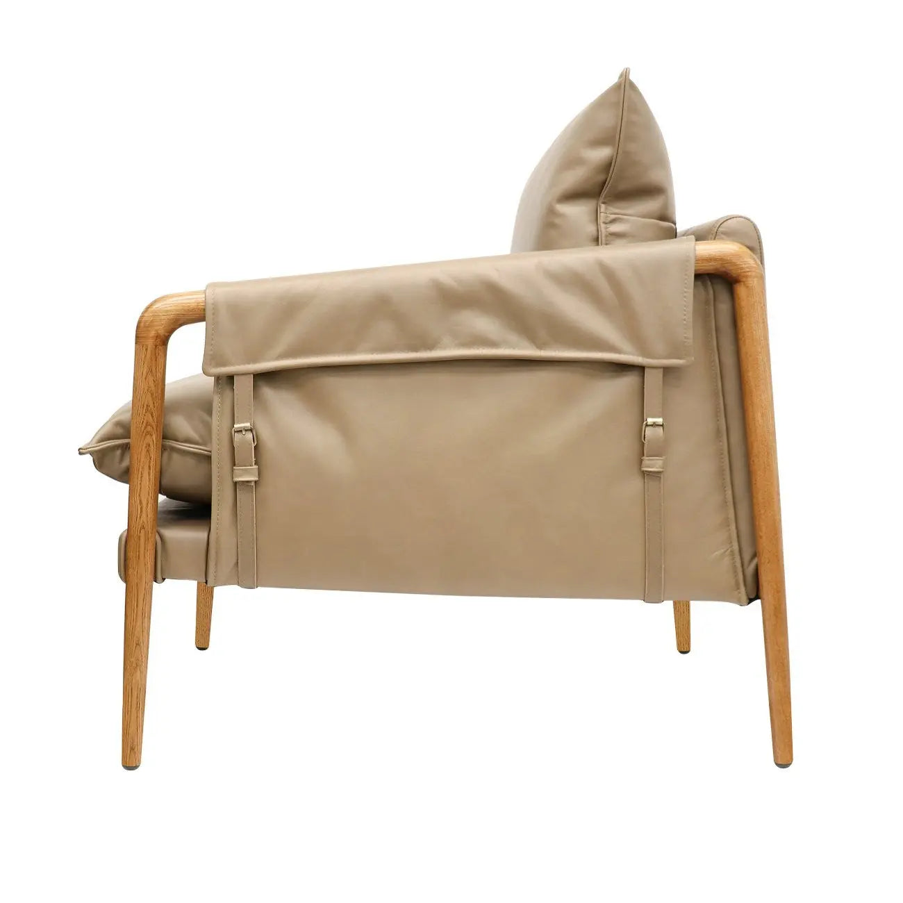 Beige Leather Armchair Hawthorne Group