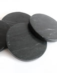 Black Marble Round Coasters Hawthorne Group