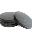 Black Marble Round Coasters Hawthorne Group