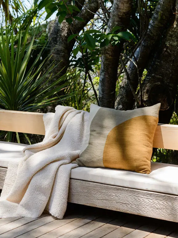 Boucle Wool Throw Natural Marmaduke Shoppe