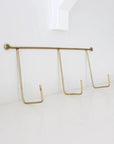 Brass Triple Hook Fog Linen