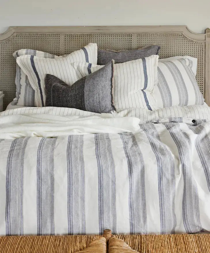 Capri Stripe Linen Duvet French Country Collections