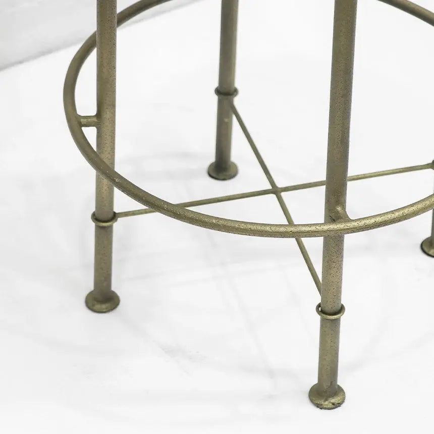 Chandri Brass Finish & Leather Barstool Hawthorne Group