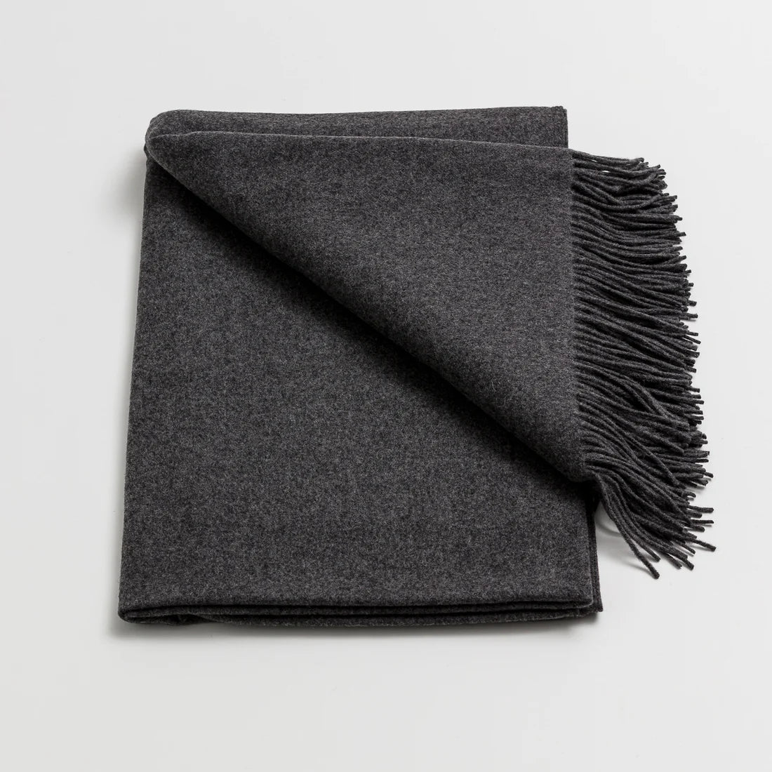 LOOM Cashmere Merino Throw | Grey Flannel