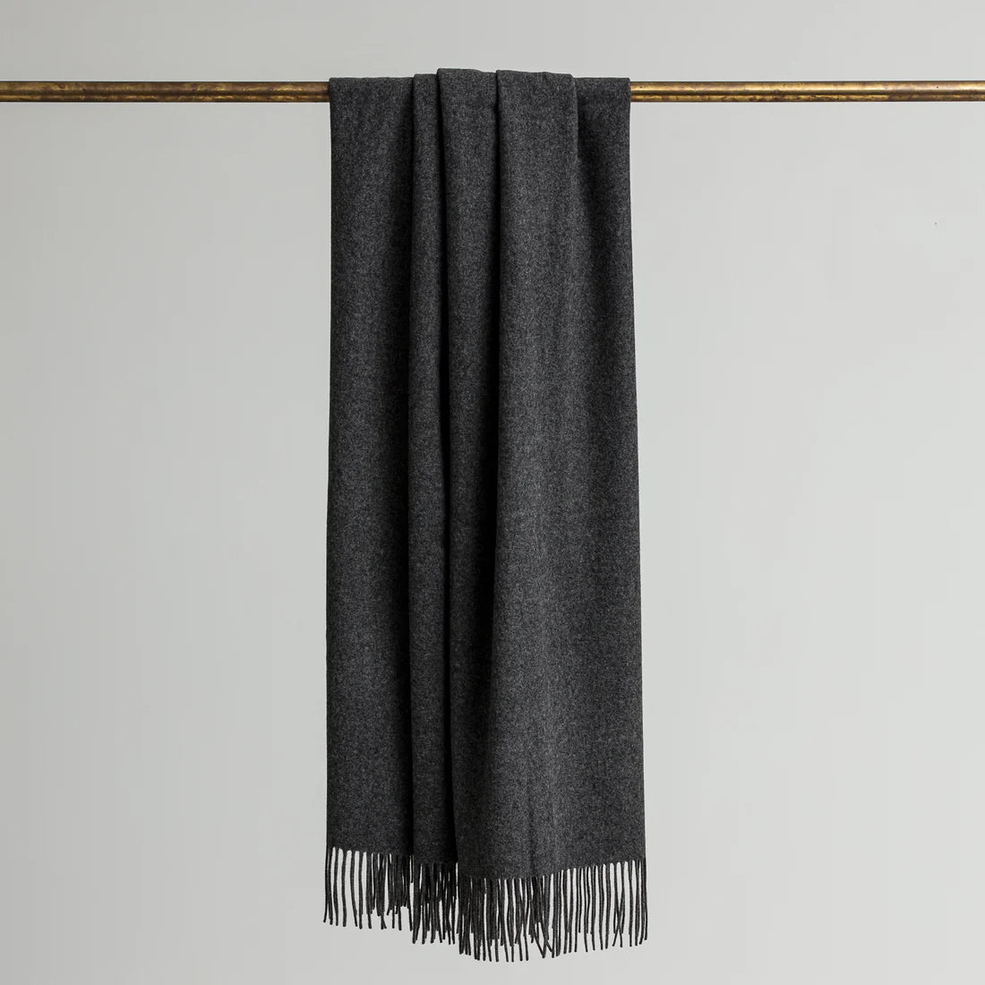 LOOM Cashmere Merino Throw | Grey Flannel