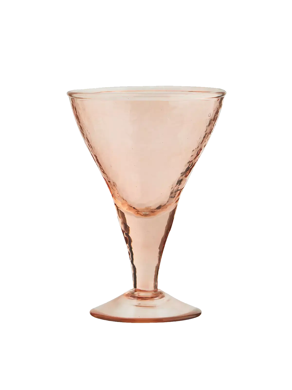 Coral Hammered Cocktail Glass Wooden Horse