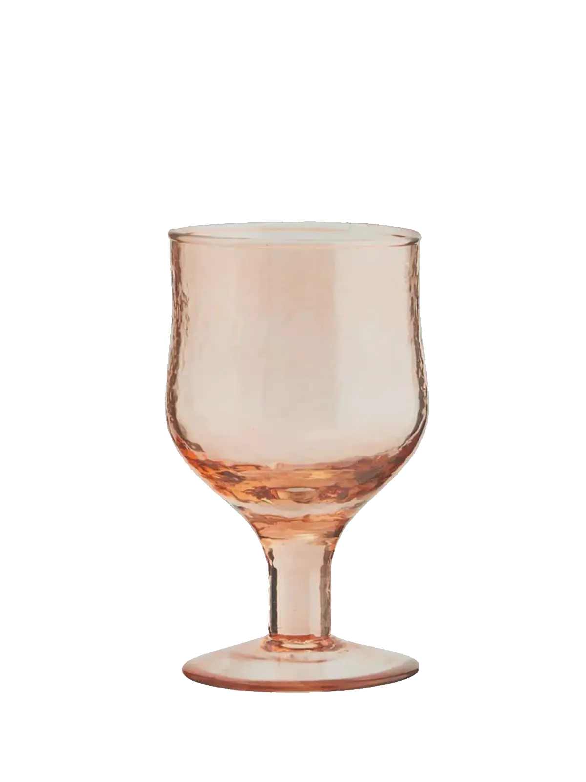 Coral Hammered Wine Glass Wooden Horse