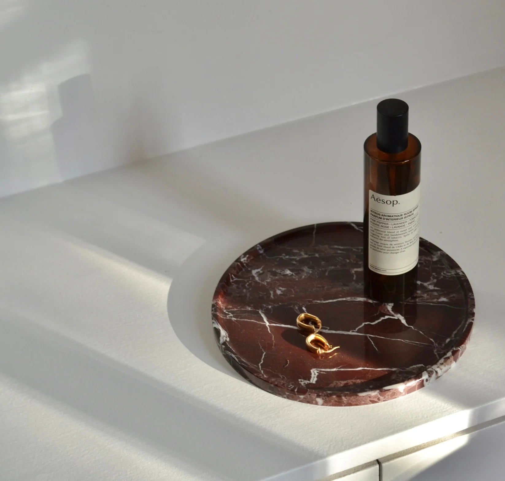 Riviera Marble Platter | Rosso Levanto