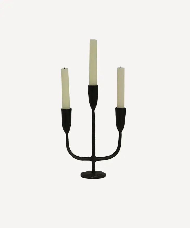 Dax 3 Light Black Candle Holder French Country Collections