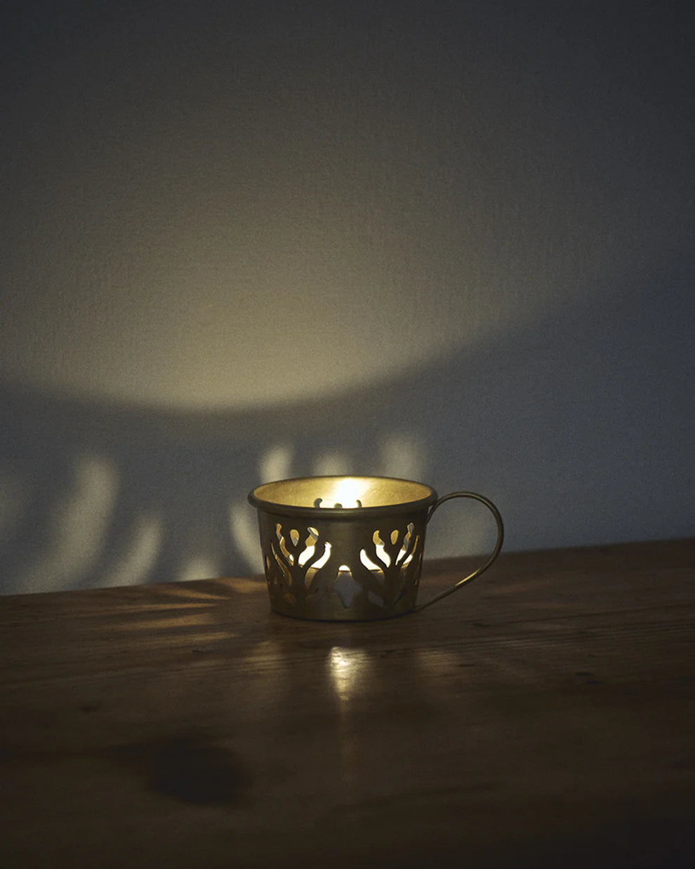 Brass Tealight Candle Cup | Patterned