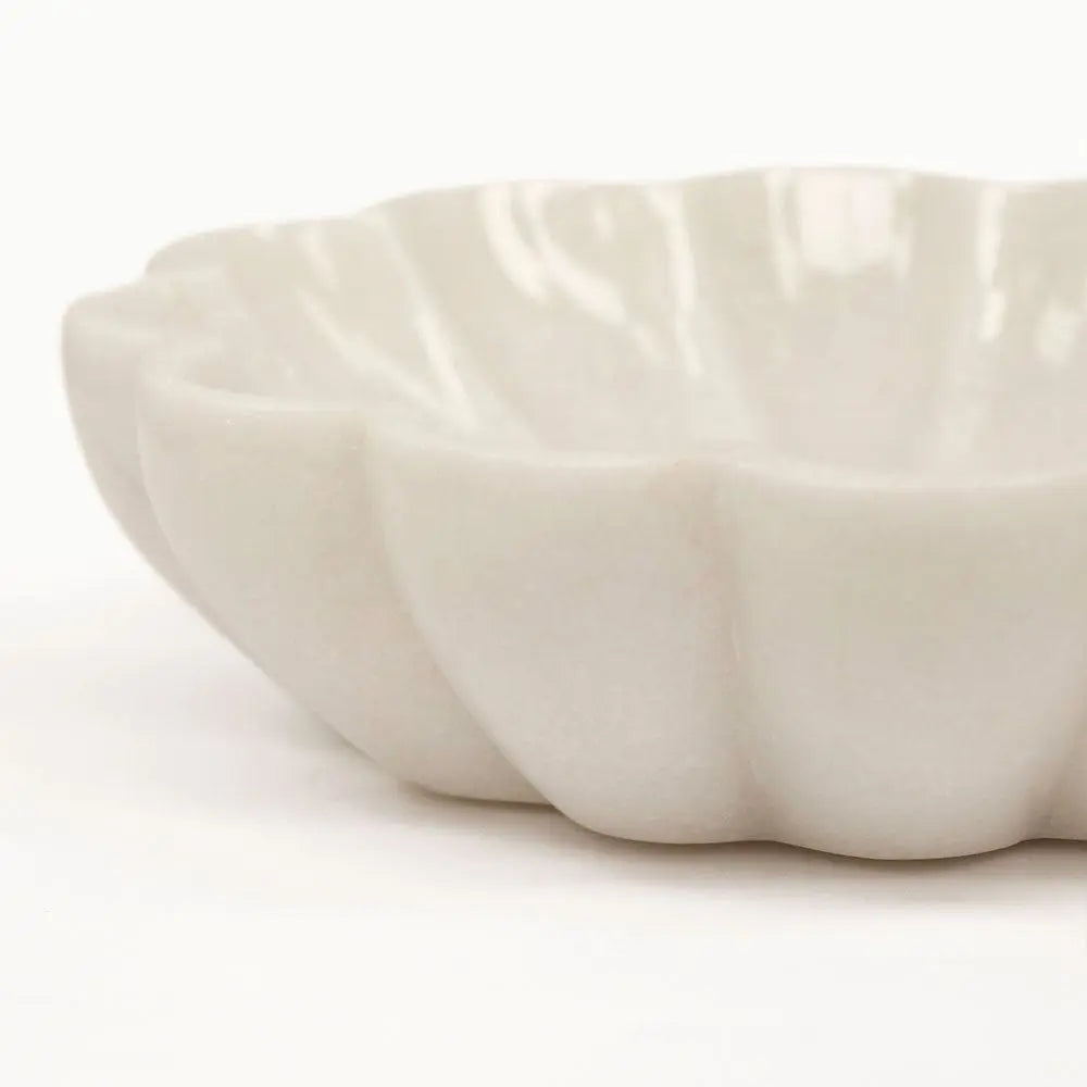 Flora Small Wavy Marble Dish Hawthorne Group