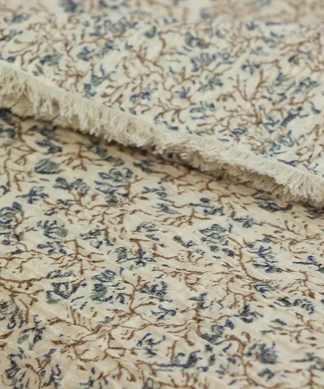 Iris Cotton Crepe Bedcover Blue French Country Collections
