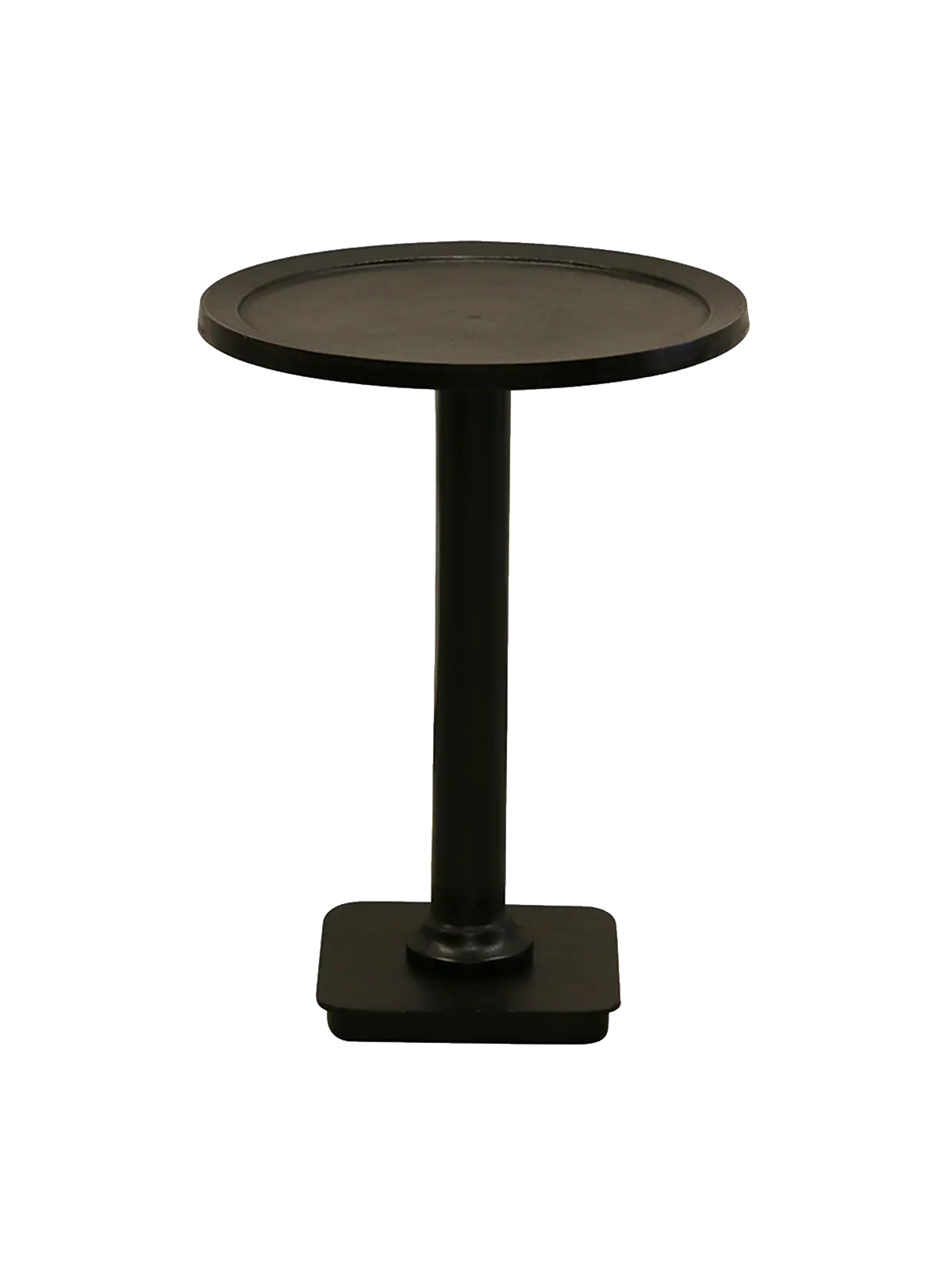 Occasional Pedestal Table in Antique Black Finish CC Interiors