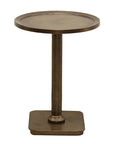Iris Pedestal Table in Antique Black Finish CC Interiors