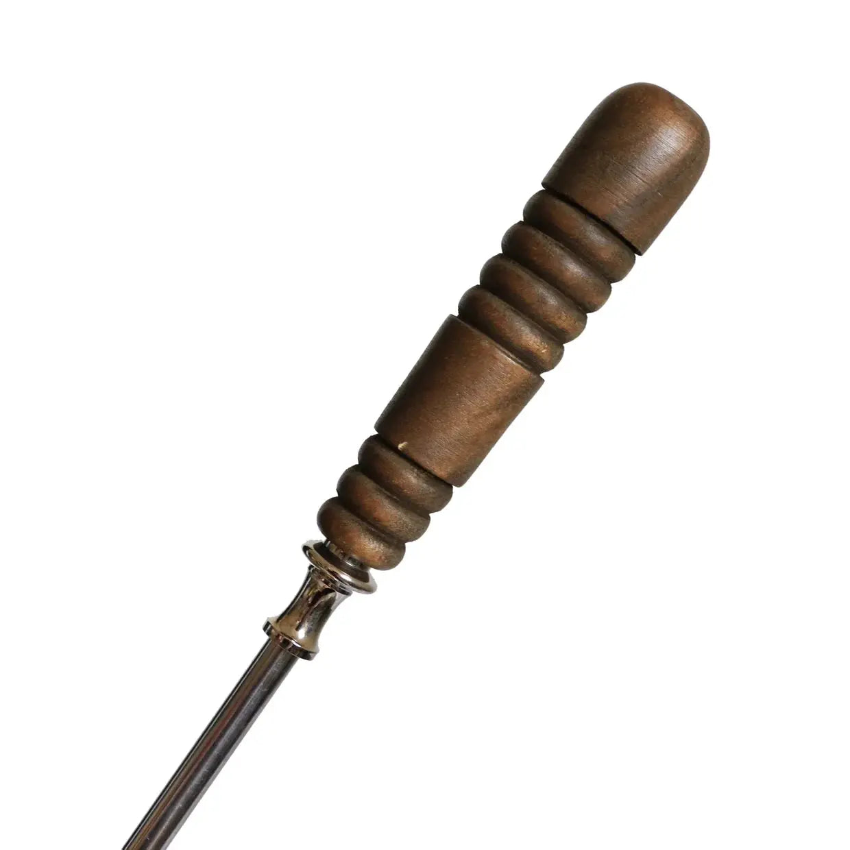 Long Shoe Horn Nickel Finish with Wooden Handle CC Interiors
