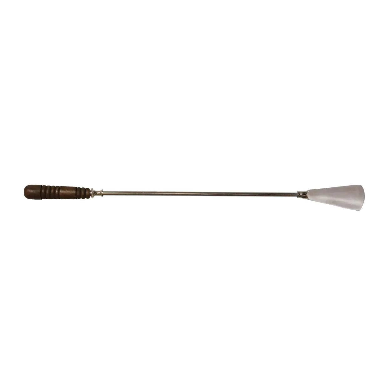 Long Shoe Horn Nickel Finish with Wooden Handle CC Interiors
