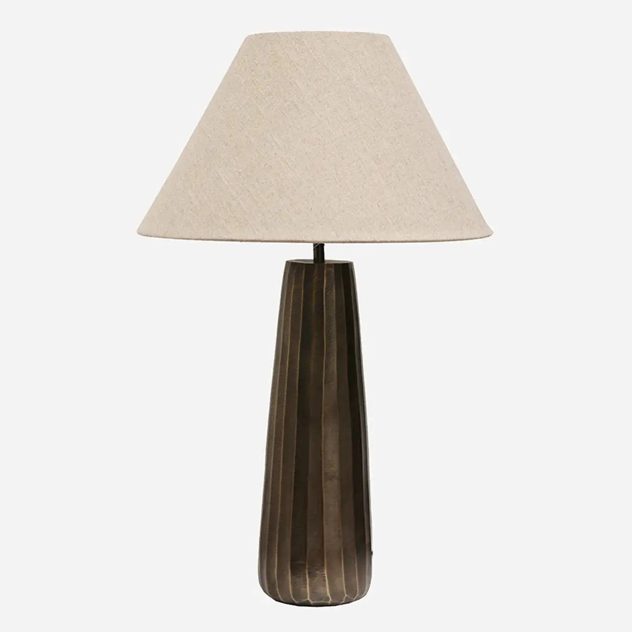 Luggate Tapered Lamp in Antique Brass Finish CC Interiors