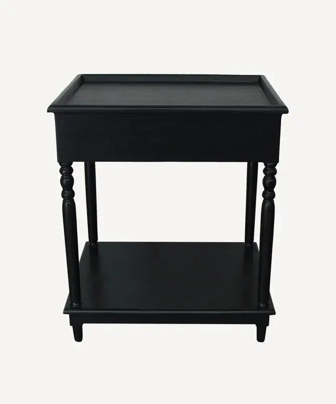 Alba Black Bedside Table French Country Collections