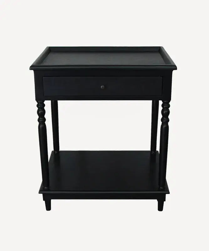 Alba Black Bedside Table French Country Collections