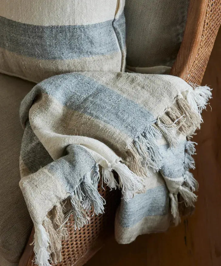 Marine Stripe Throw French Country Collections