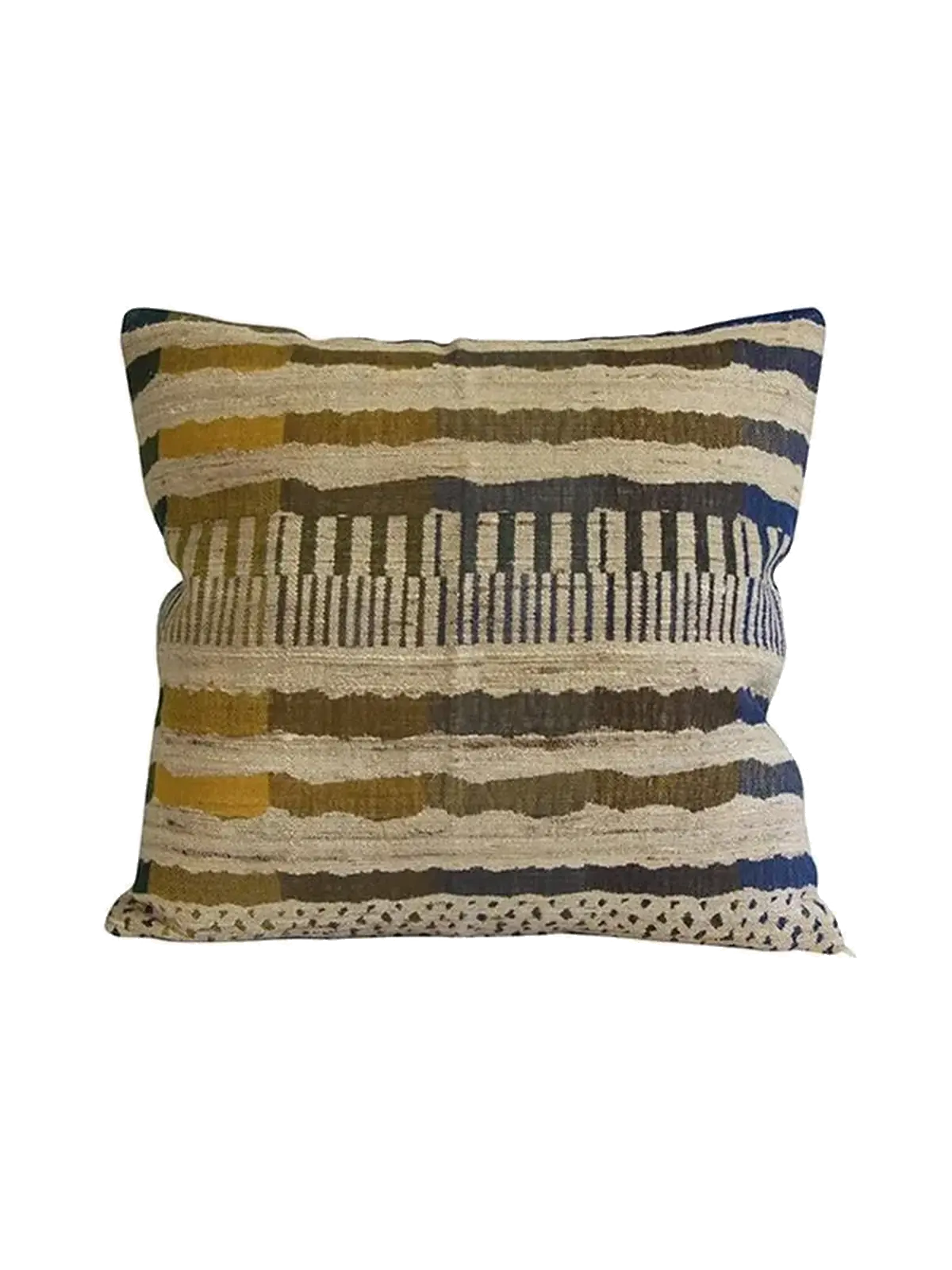 Marrakesh Blue Wool Silk Cushion Cover French Country Collections
