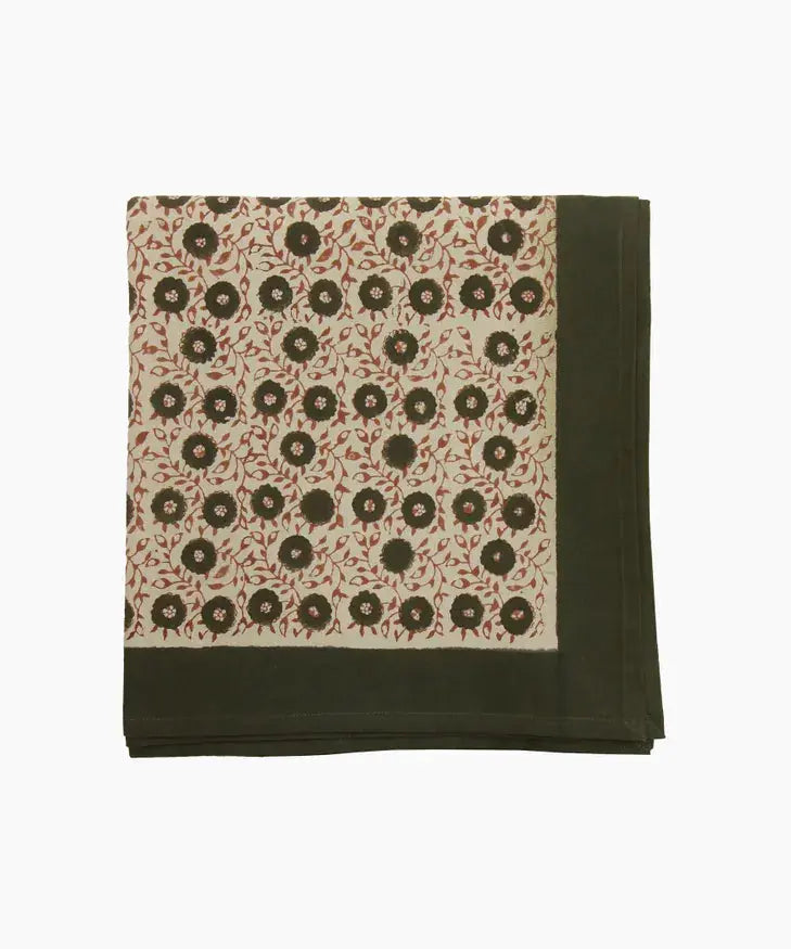 Odette Handblock Cotton Tablecloth French Country Collections