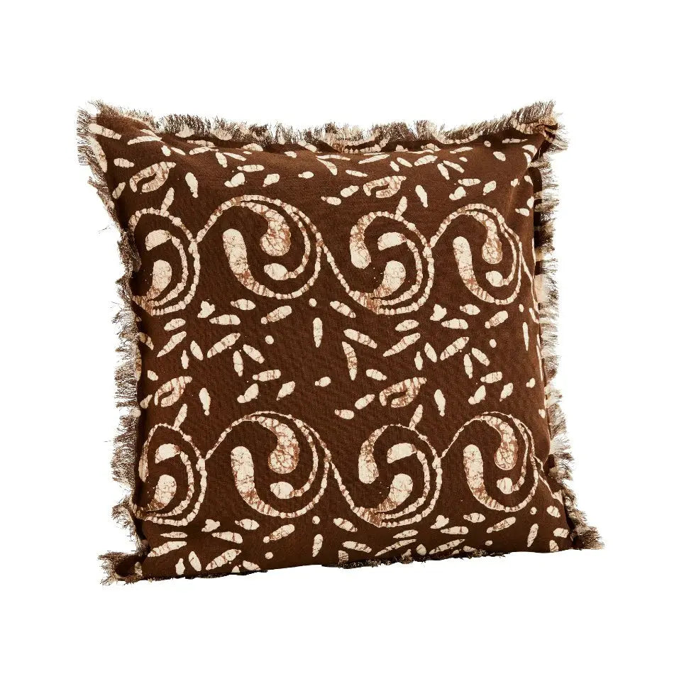 Printed Cotton Chocolate Cushion Wooden Horse