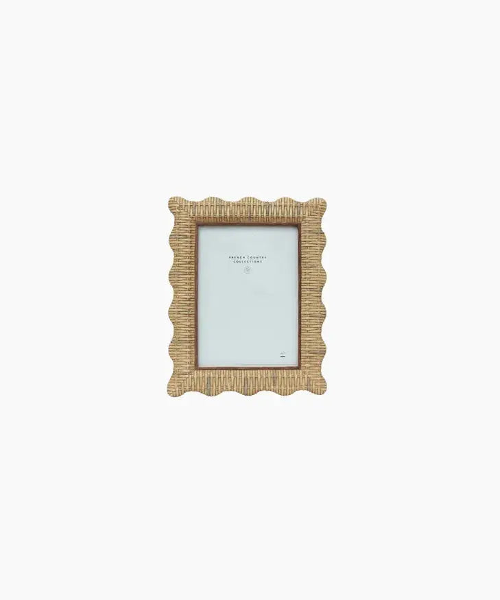 Rattan Wavy Photo Frame French Country Collections