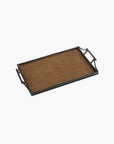 Rattan & Faux Bamboo Handle Tray French Country Collections