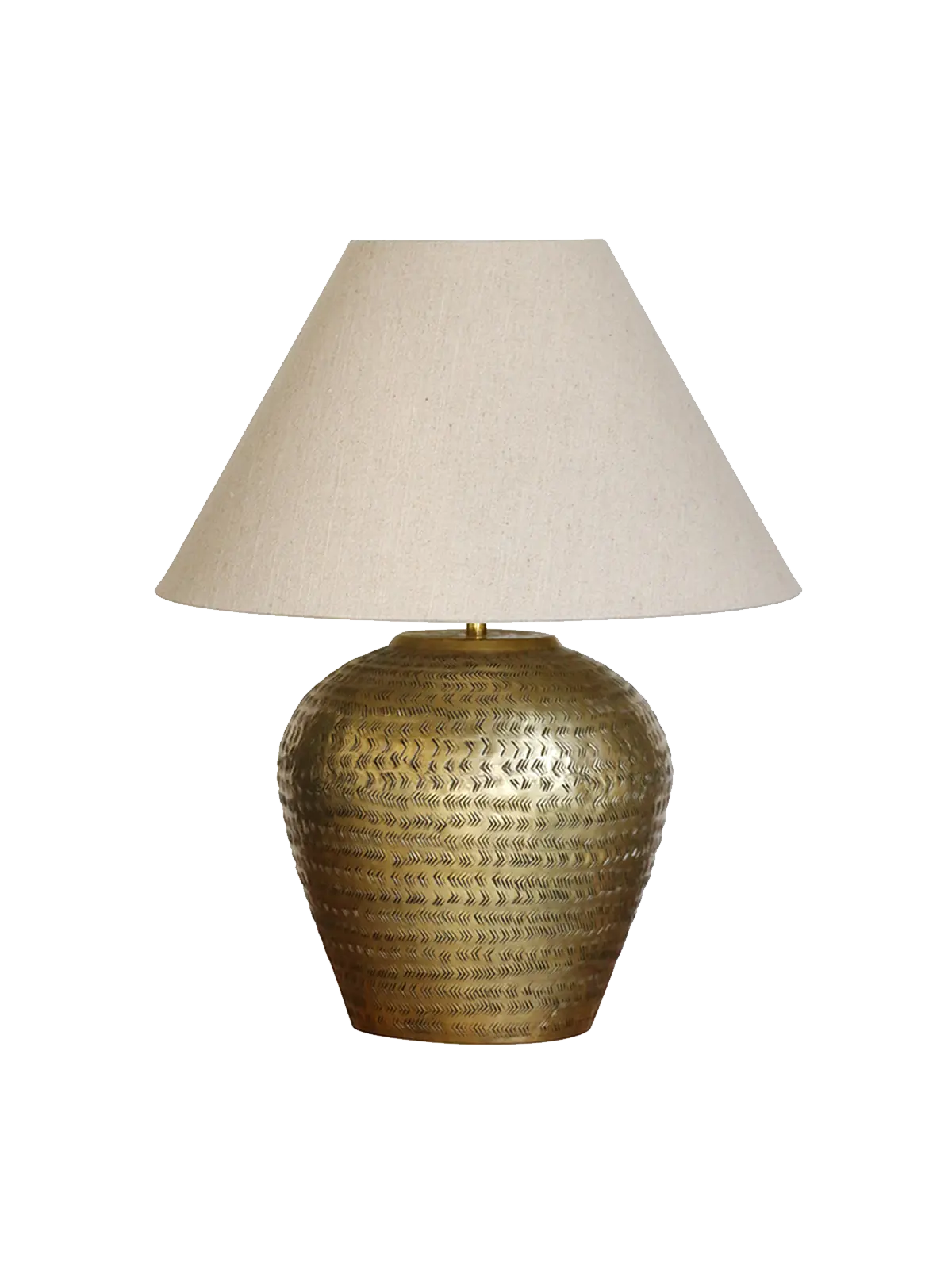 Ravello Etched Lamp Base in Antique Brass Finish CC Interiors