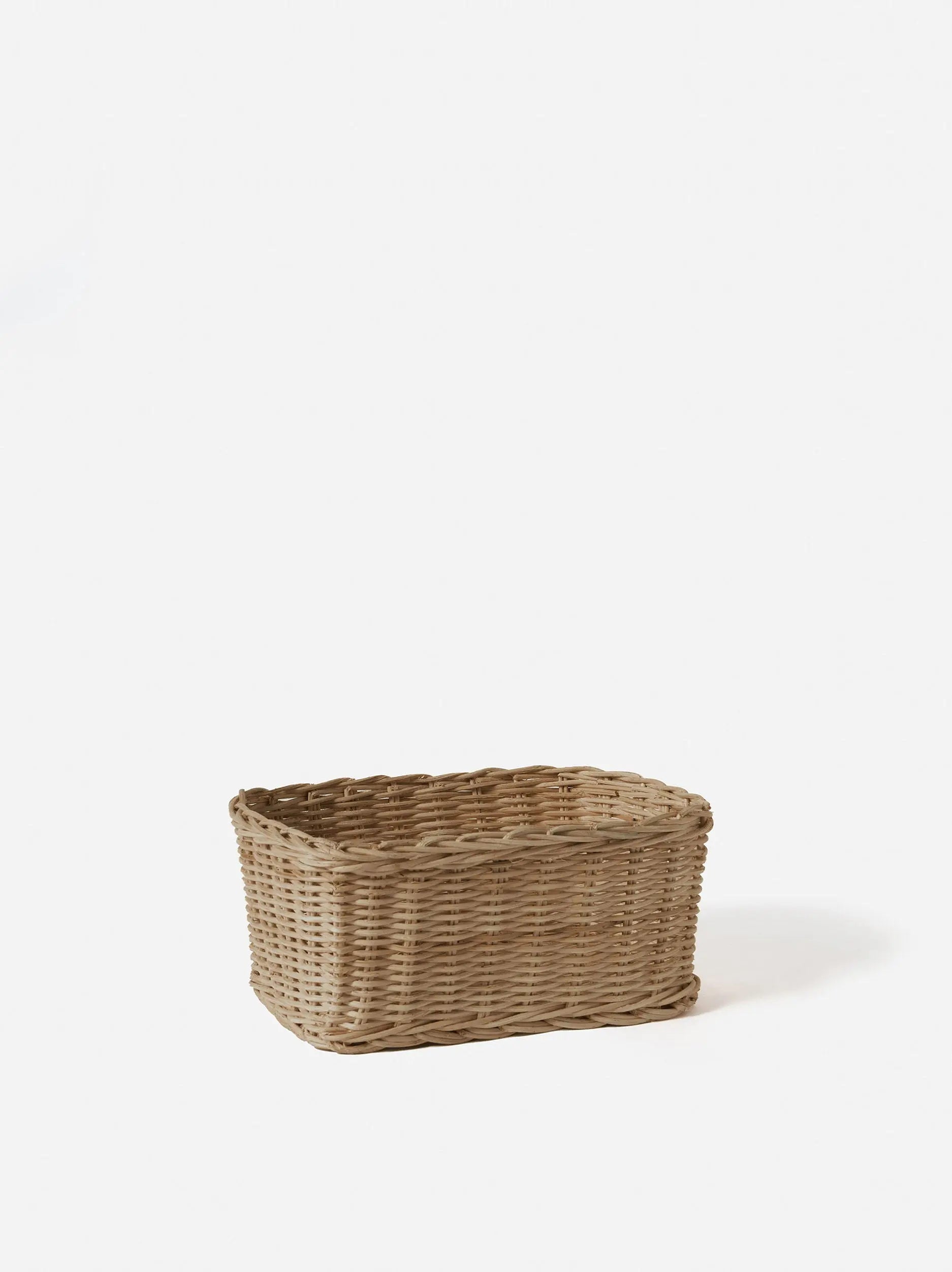 Rectangle Brown Rattan Basket Città