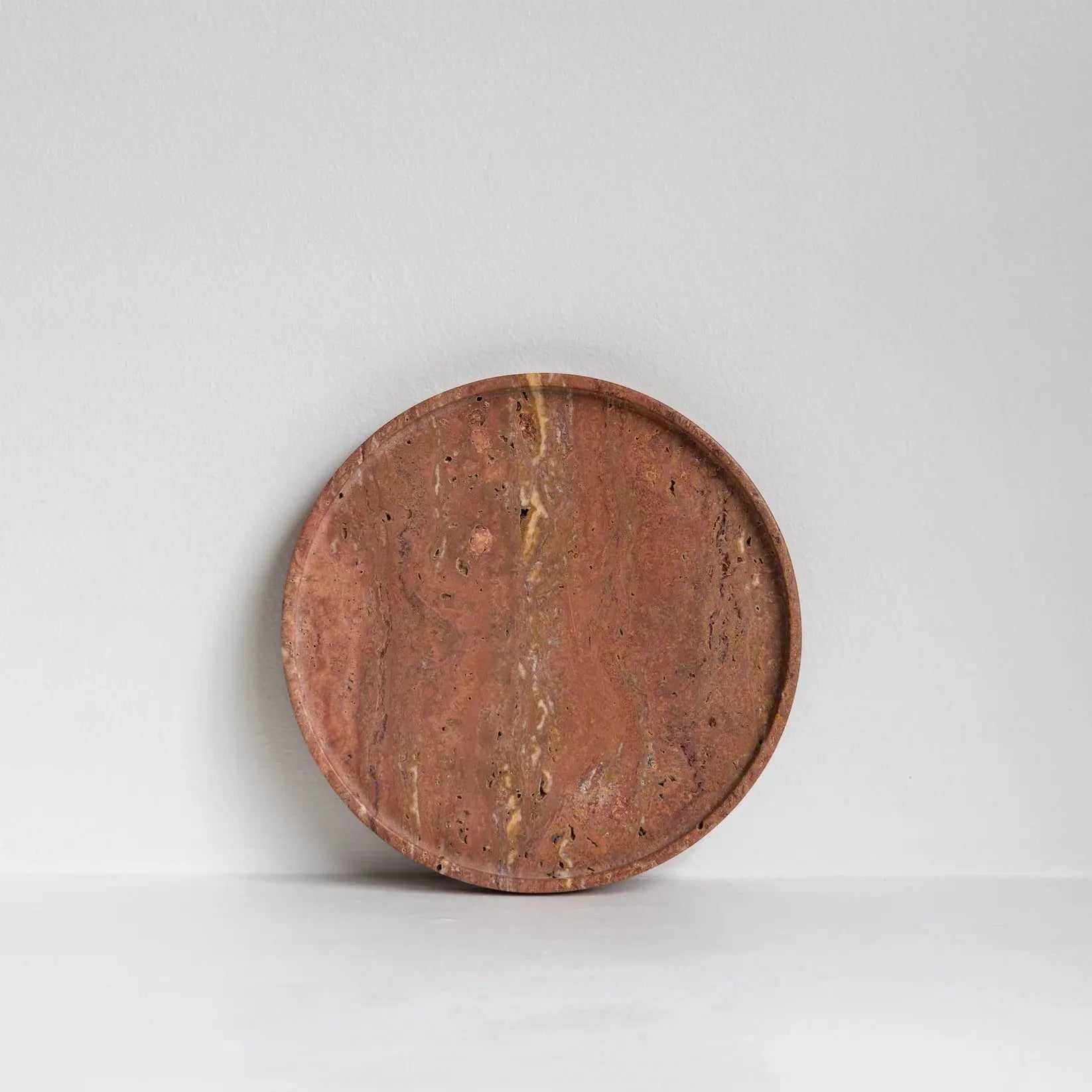 Red Travertine Riviera Marble Tray Otis Homewares