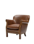 Rhodes Brown Leather Armchair Hawthorne Group
