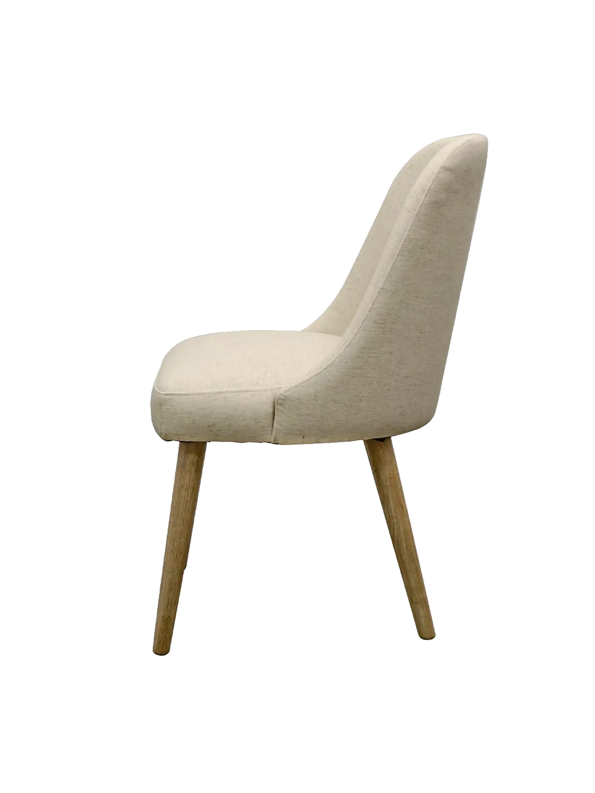 Genoa Natural Linen Dining Chair Hawthorne Group