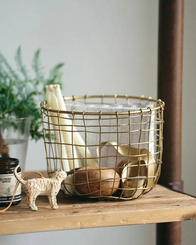 Round Wire Basket Fog Linen