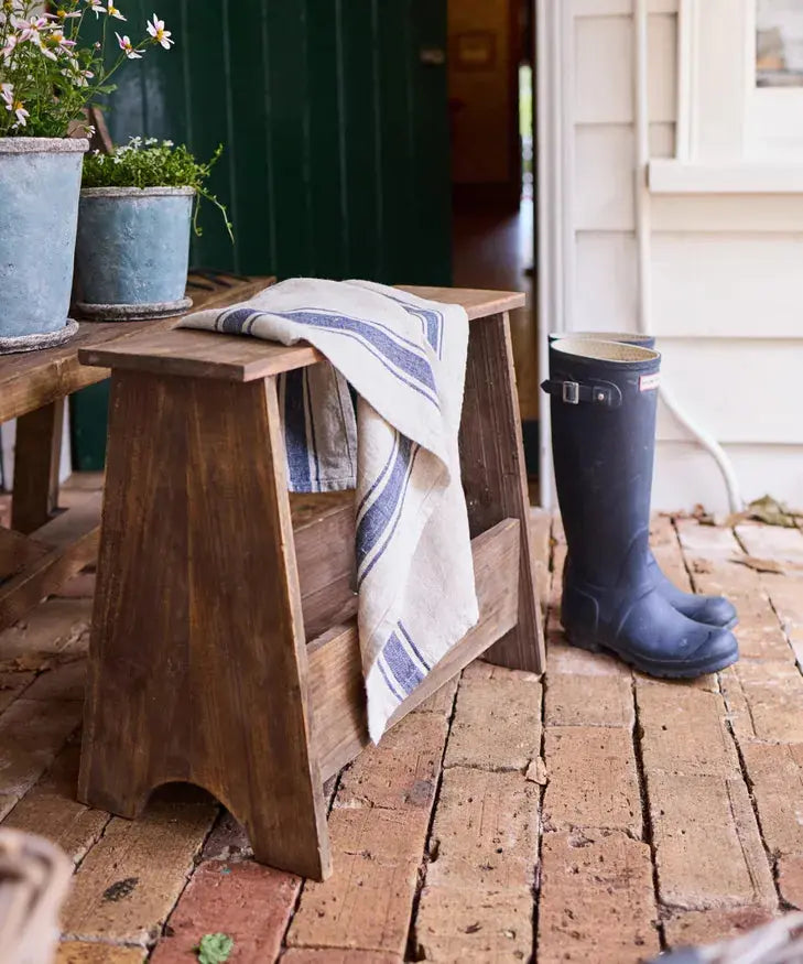 Rustic Magazine Holder Stool French Country Collections