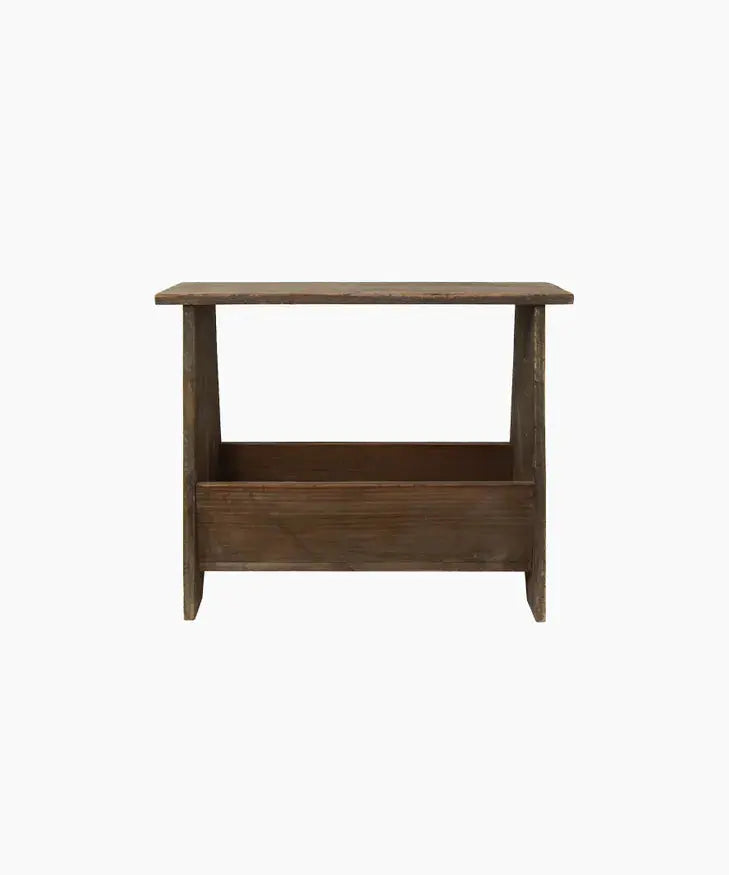 Rustic Magazine Holder Stool French Country Collections