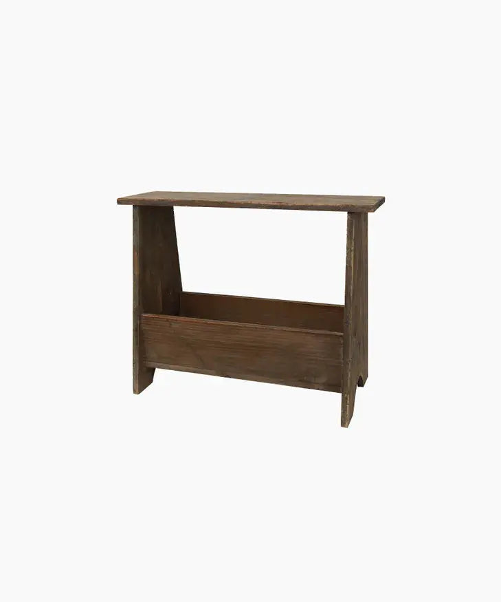 Rustic Magazine Holder Stool French Country Collections