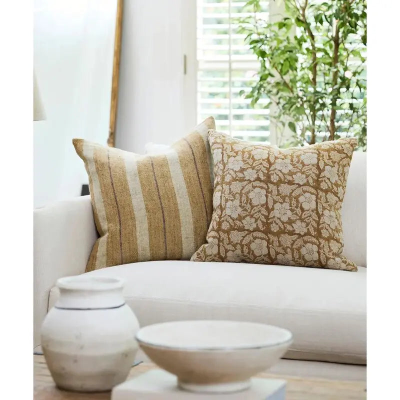 Salta Floral Marigold Cushion Cover French Country Collections