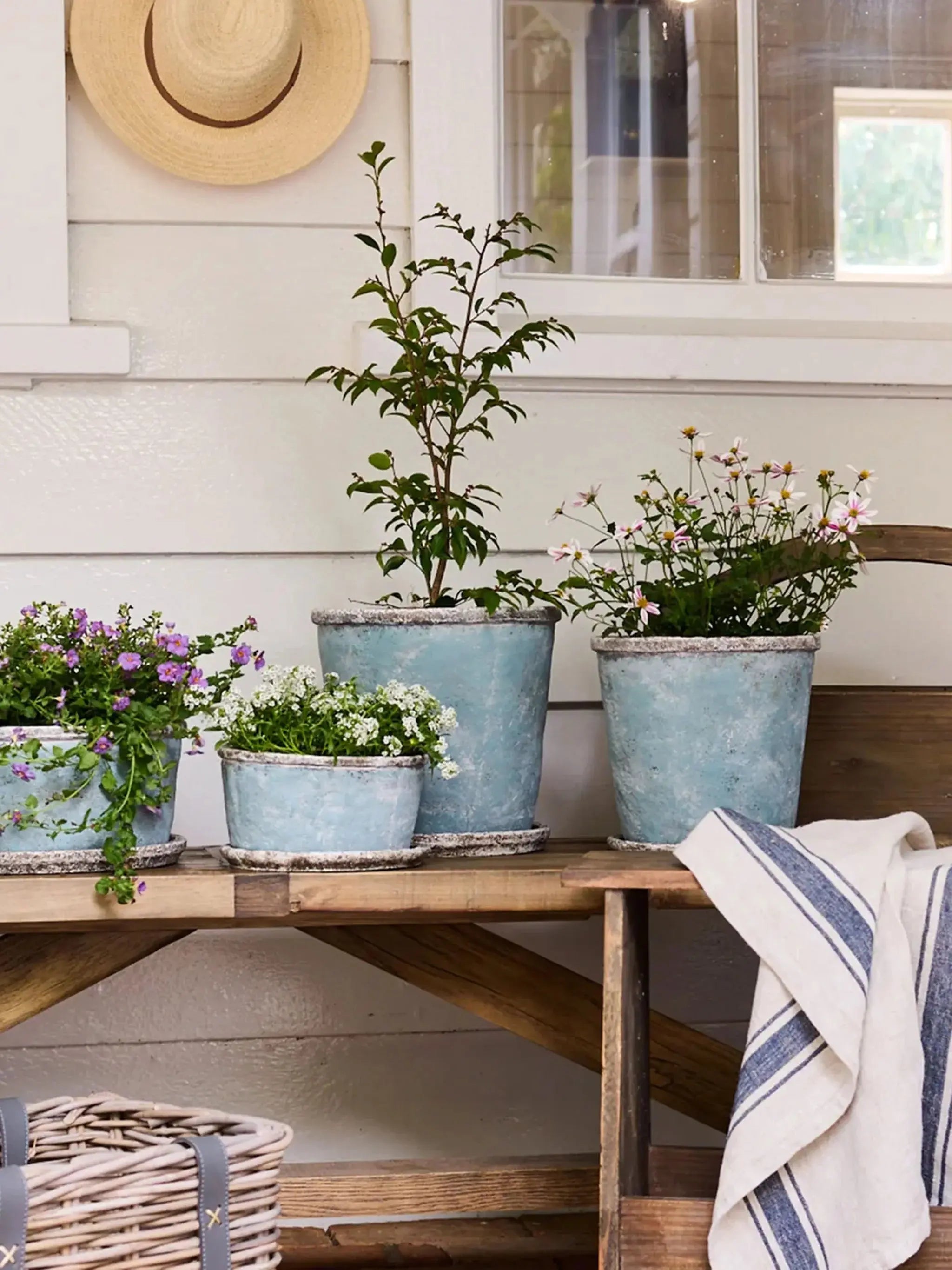 Sea Blue Plant Pot French Country Collections
