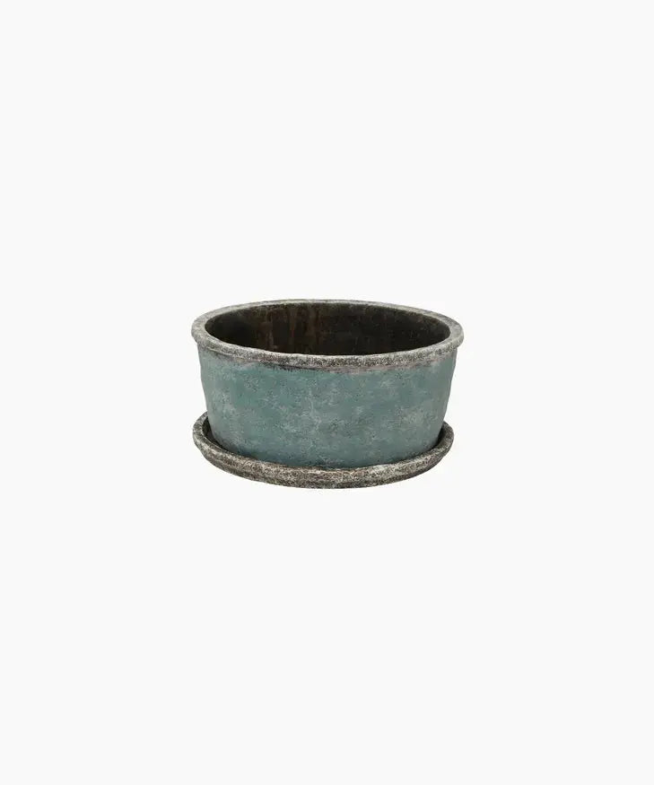 Sea Blue Plant Pot and Saucer French Country Collections