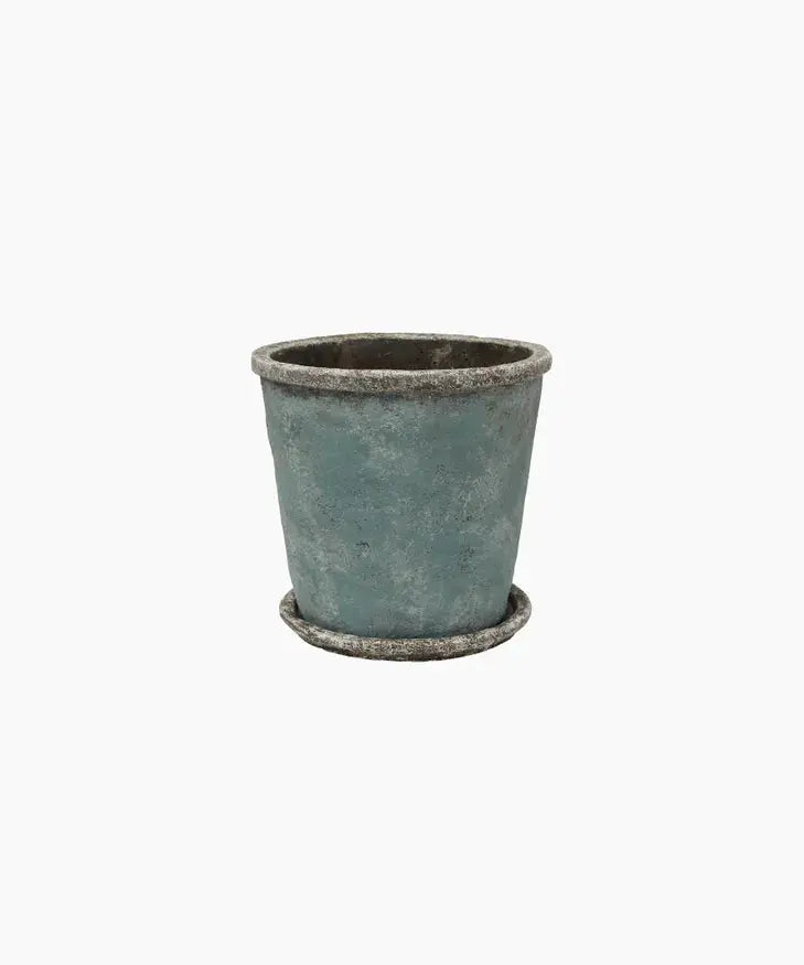 Sea Blue Plant Pot and Saucer French Country Collections