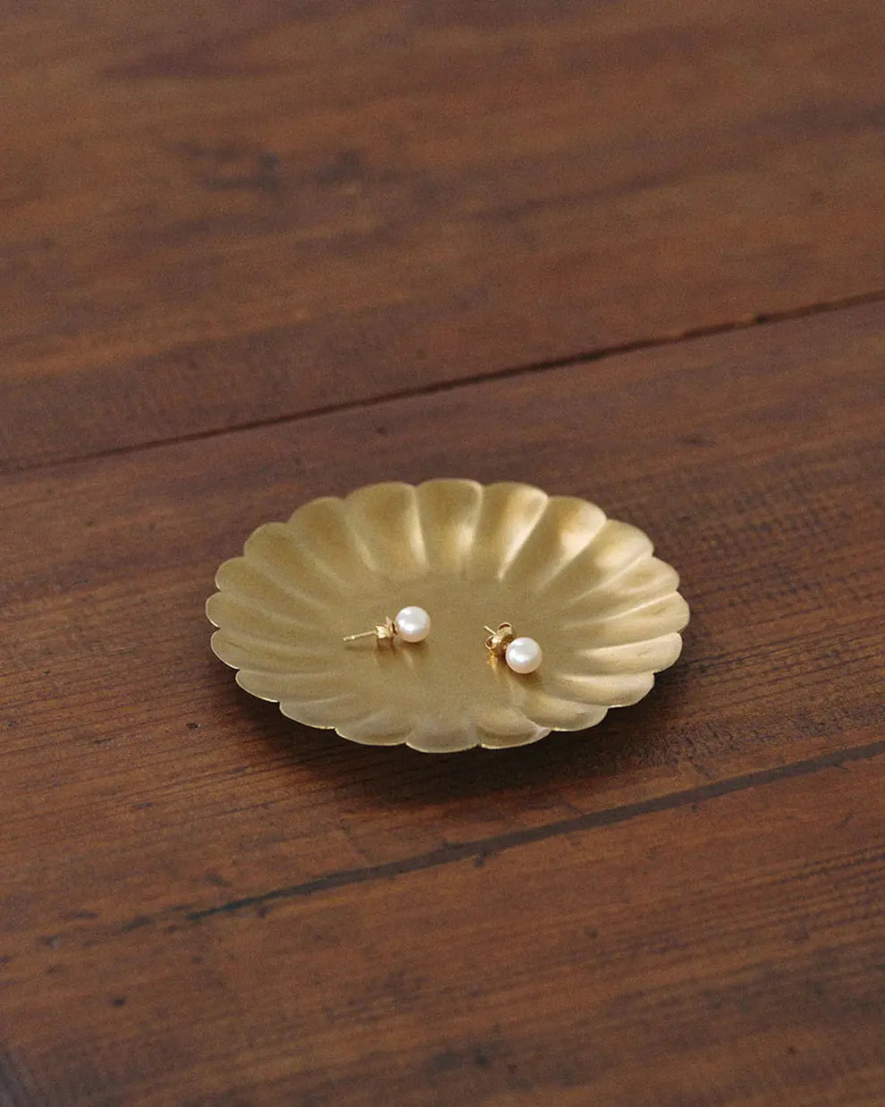 Small Brass Petal Tray Fog Linen