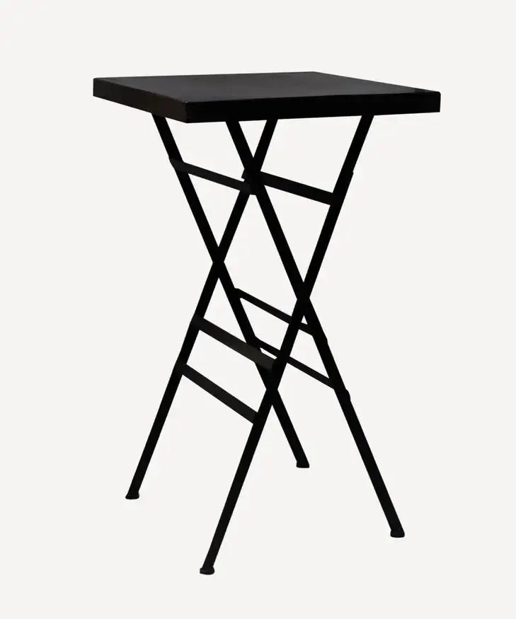 Square Black Iron Folding Table French Country Collections