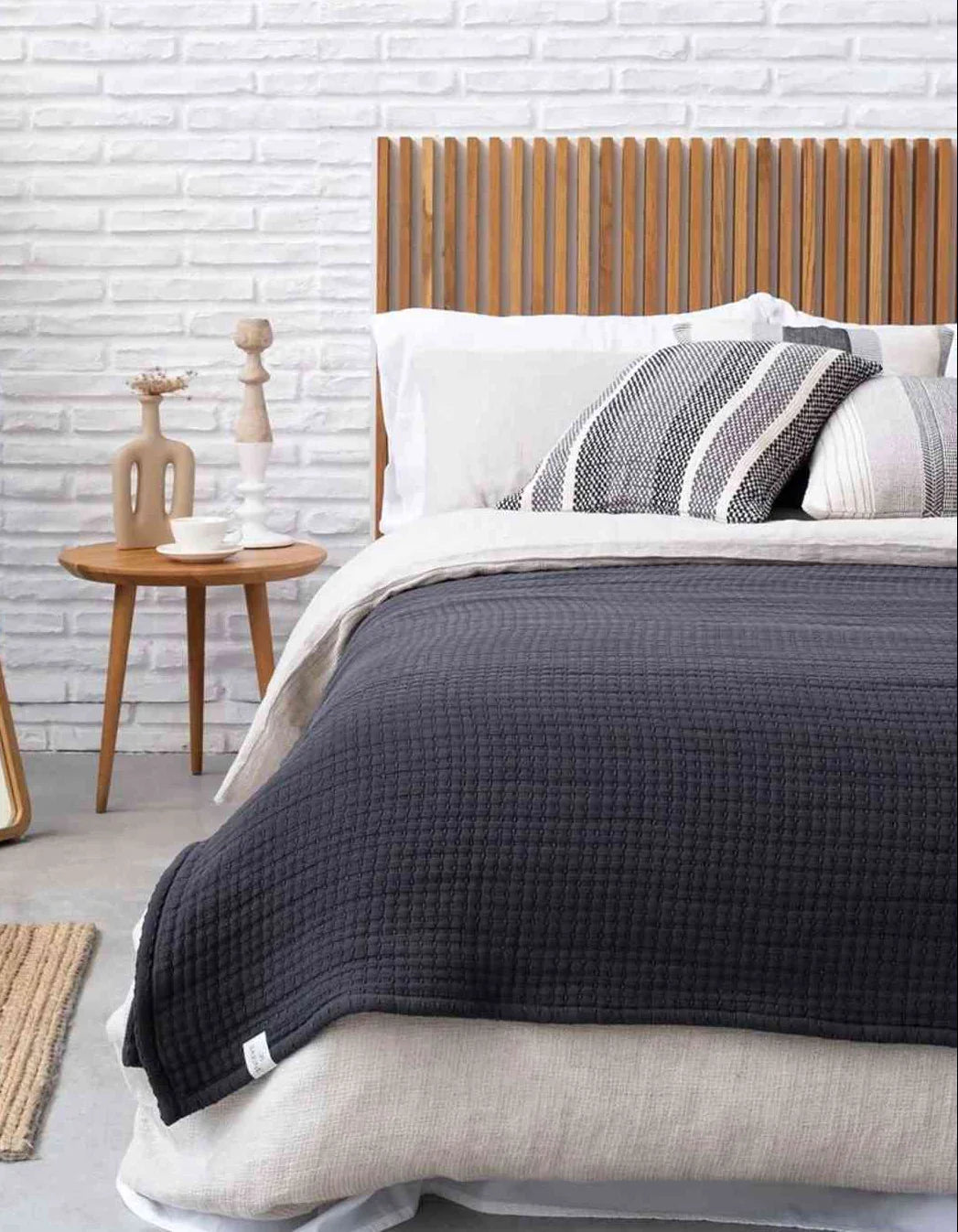 Luxe Cotton Coverlet | Anthracite