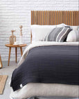 Luxe Cotton Coverlet | Anthracite