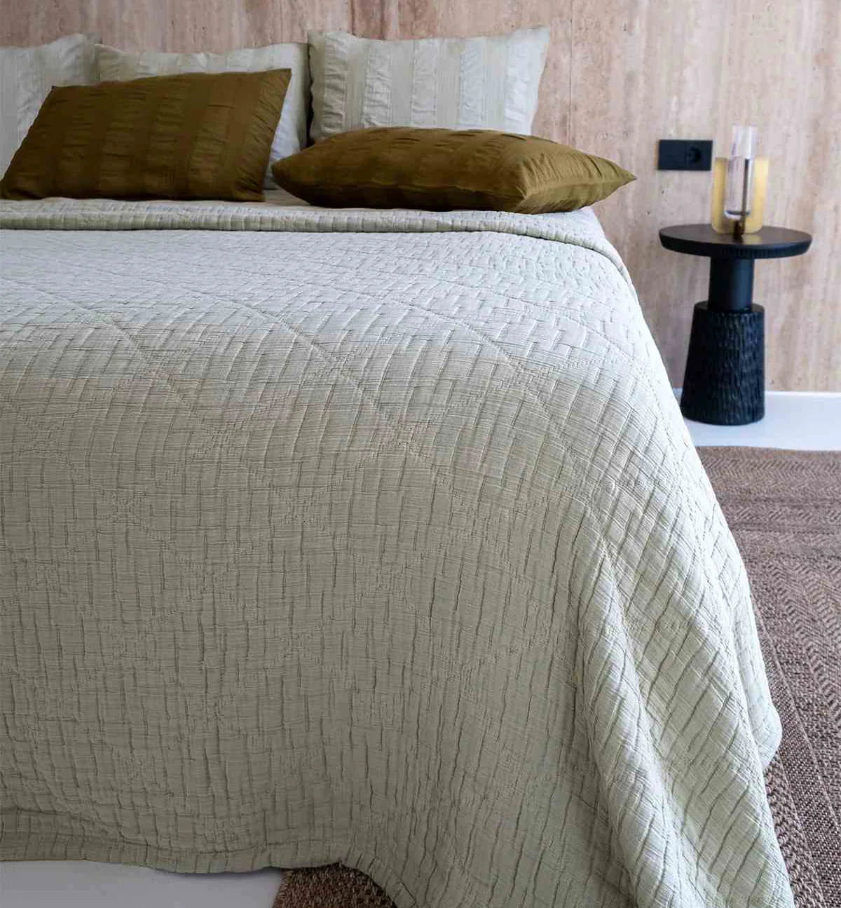 Atik Jacquard Cotton Coverlet | Sage