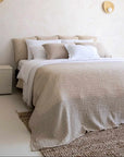 Natural Linen Textural Bed Cover